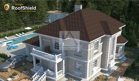 Гибкая черепица Roofshield Premium Modern Каштан