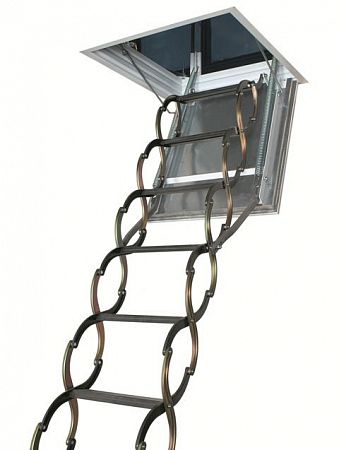 Металлическая огнестойкая лестница Fakro LSF 70x110x300