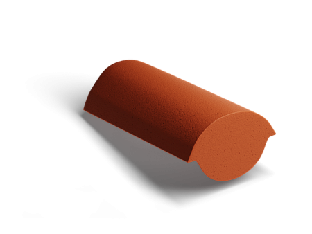 Конечная коньковая черепица Kriastak Classic, кирпично-красный (совместима с PLATT)