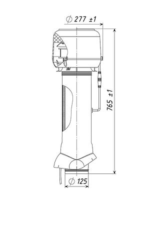 Вентиляционная труба с электровентилятором ROSSMASTER ТР-85E